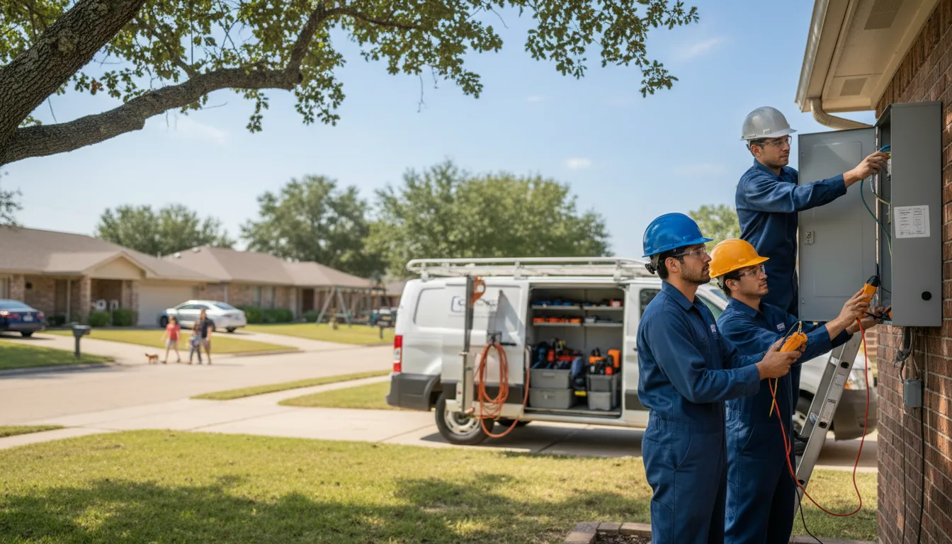 Certified electrician providing emergency electrical services in Shubert, NE